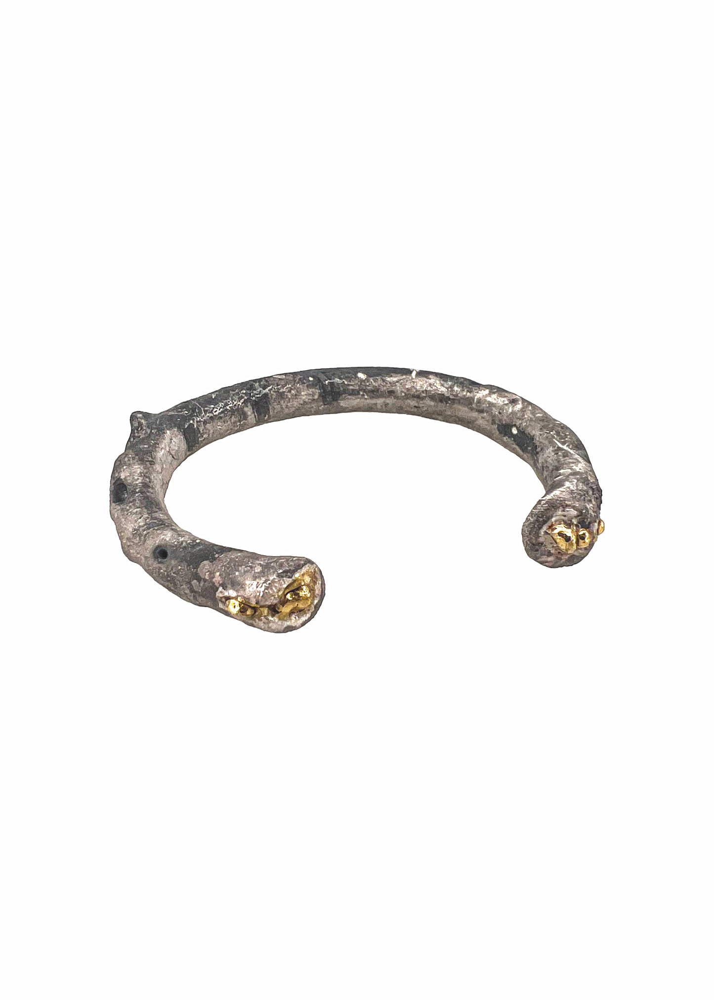 BONE Bangle S with sterling silver and 18ct Gold