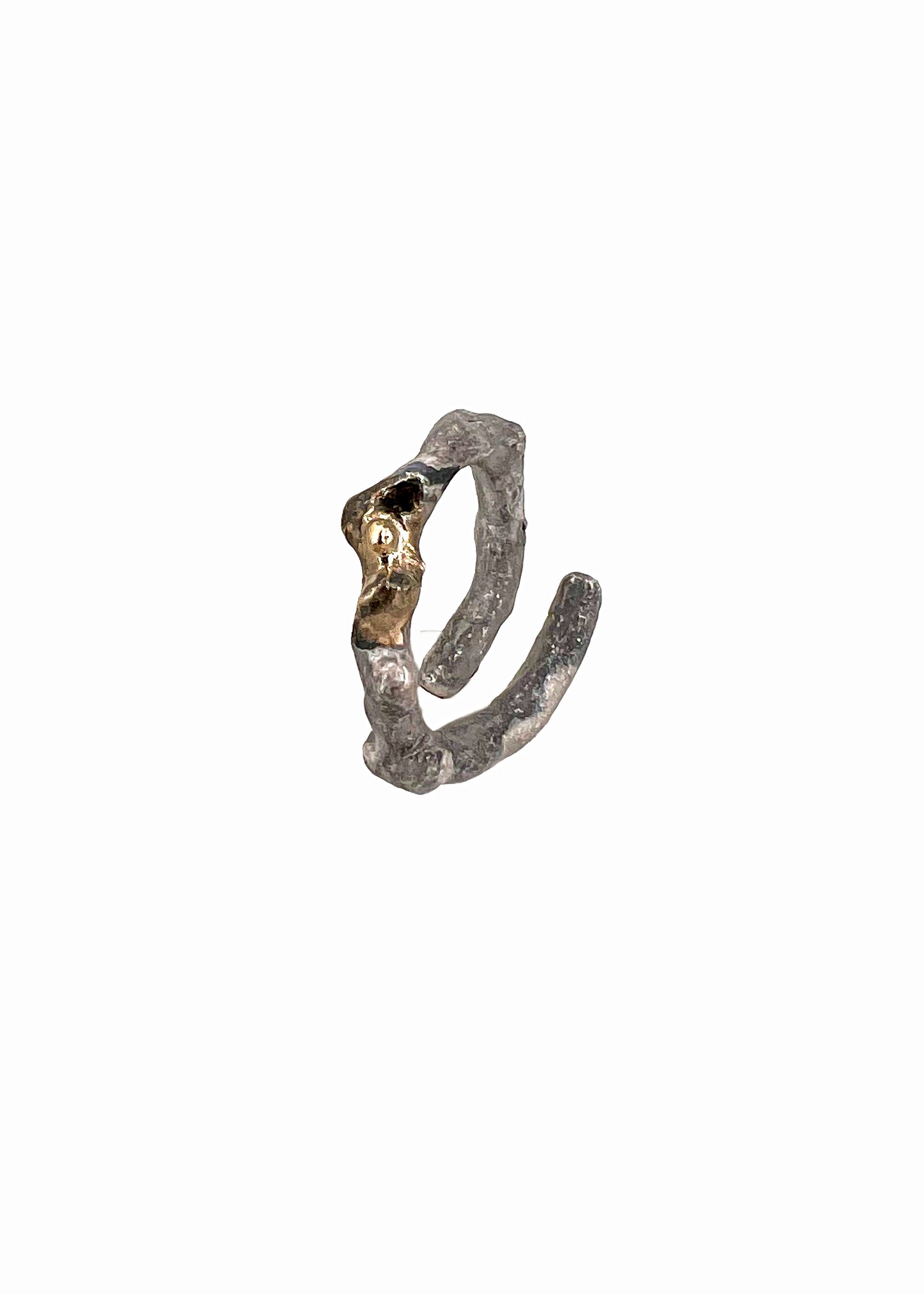 BONE Ring No.4 with 9ct yellow gold