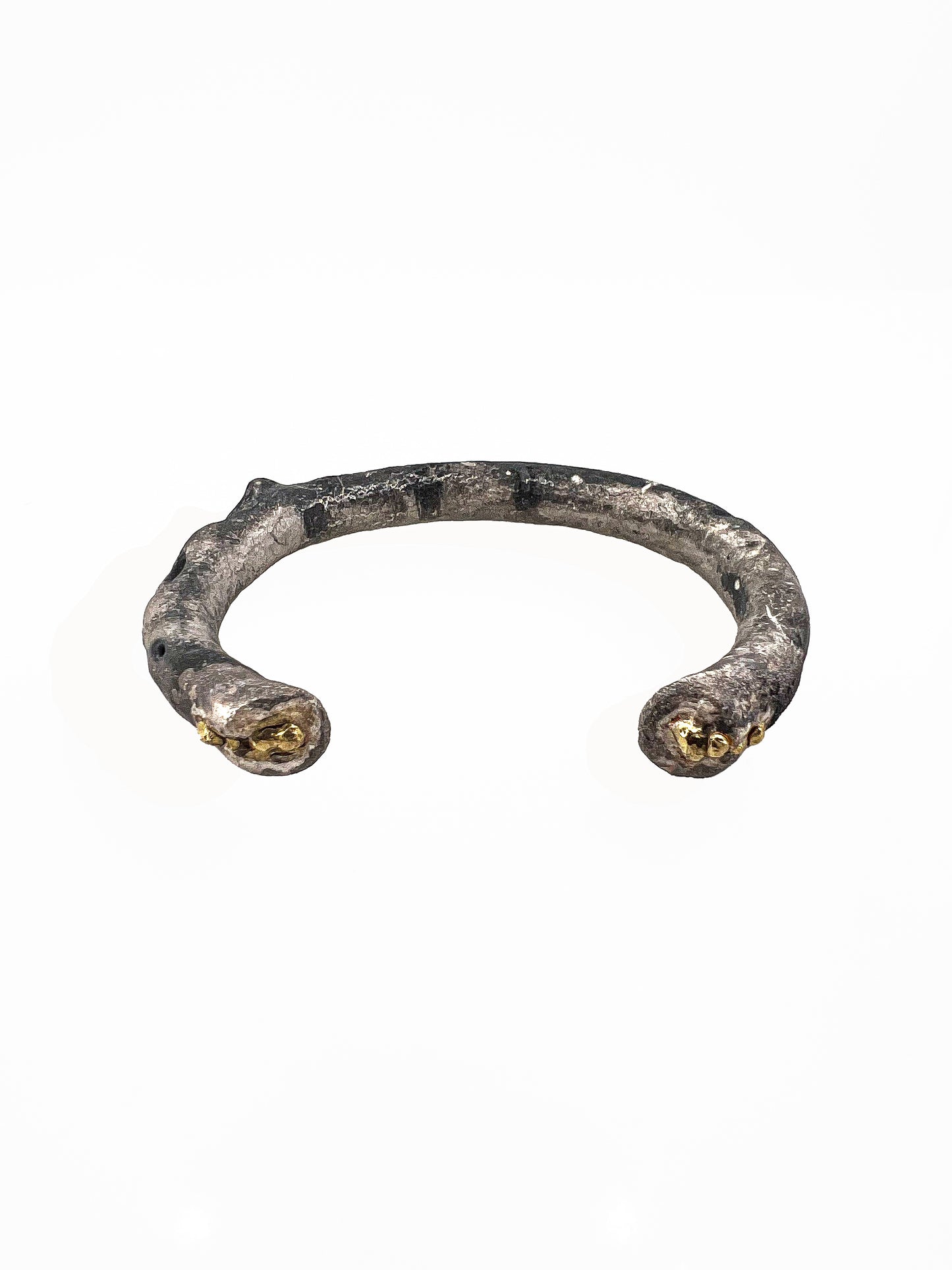 BONE Bangle S with sterling silver and 18ct Gold