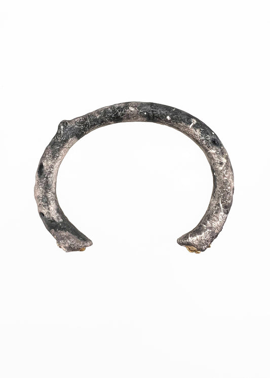 BONE Bangle S with sterling silver and 18ct Gold