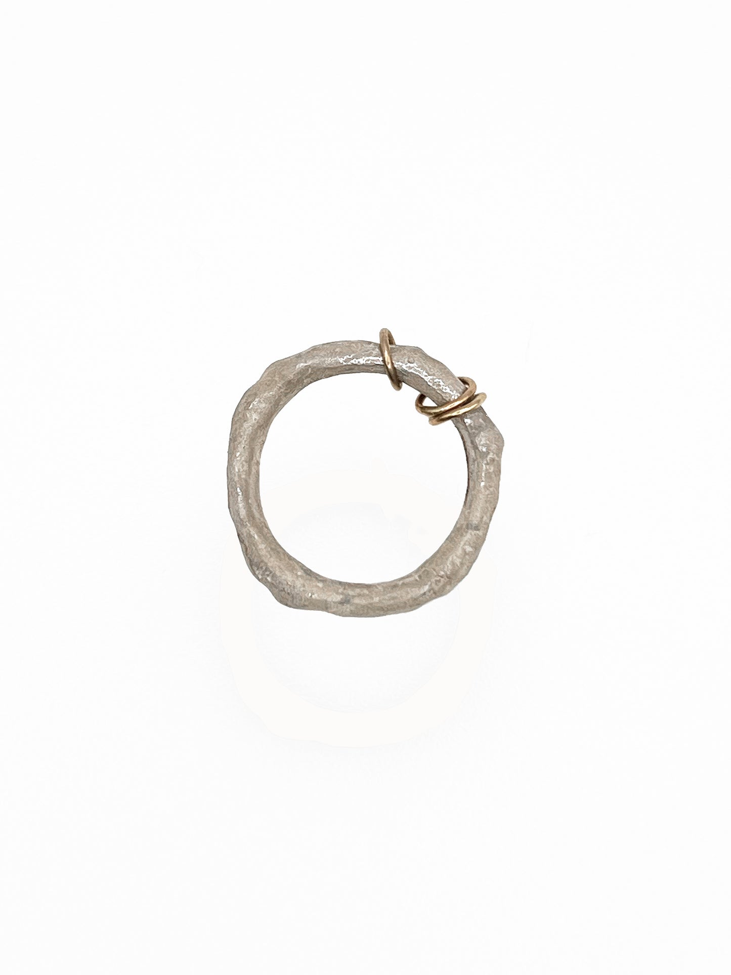 BONE Ring No.2 with Three 9ct yellow gold loops