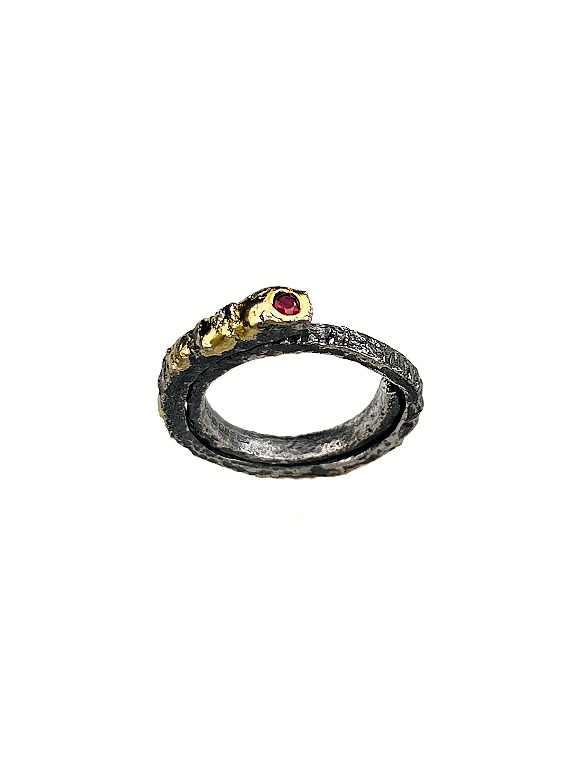 Nomad Treasure Ring XS Width with a ruby